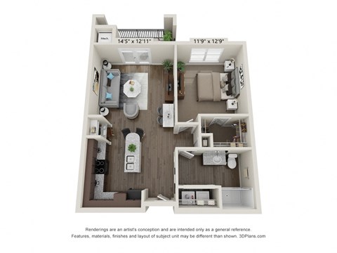A1 Floor Plan at LIV at Boerne Hills an Active Senior Community 62+, Boerne